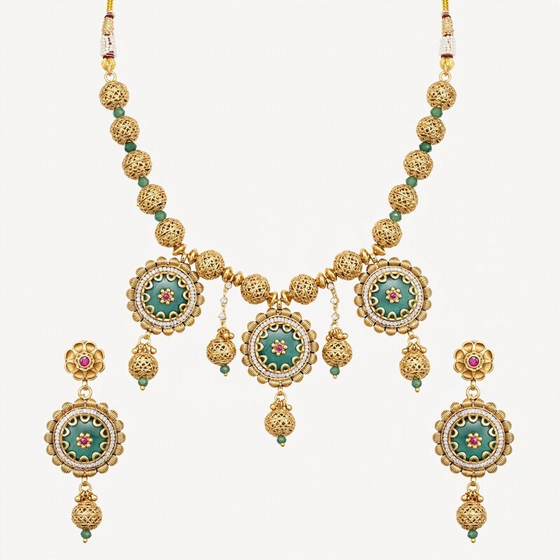 Jonaki Necklace Set – JHS 6093