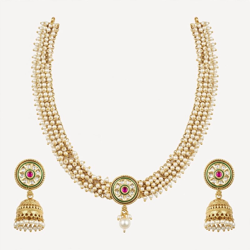 Jonaki Necklace Set – JHS 6096