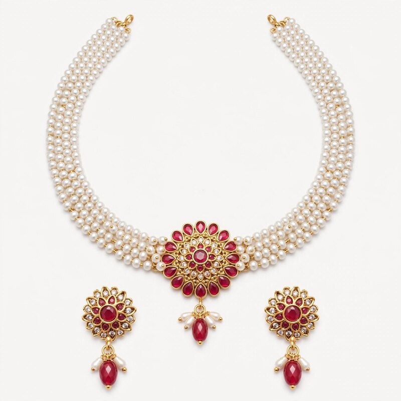 Jonaki Necklace Set – JHS 6111